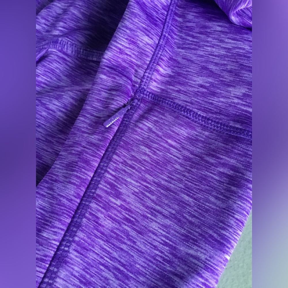 ATHLETA WOMEN’S STRENGTH HOODIE 2 FULL ZIP PURPLE AMETHYST SPACE DYE SIZE XL - Picture 12 of 15